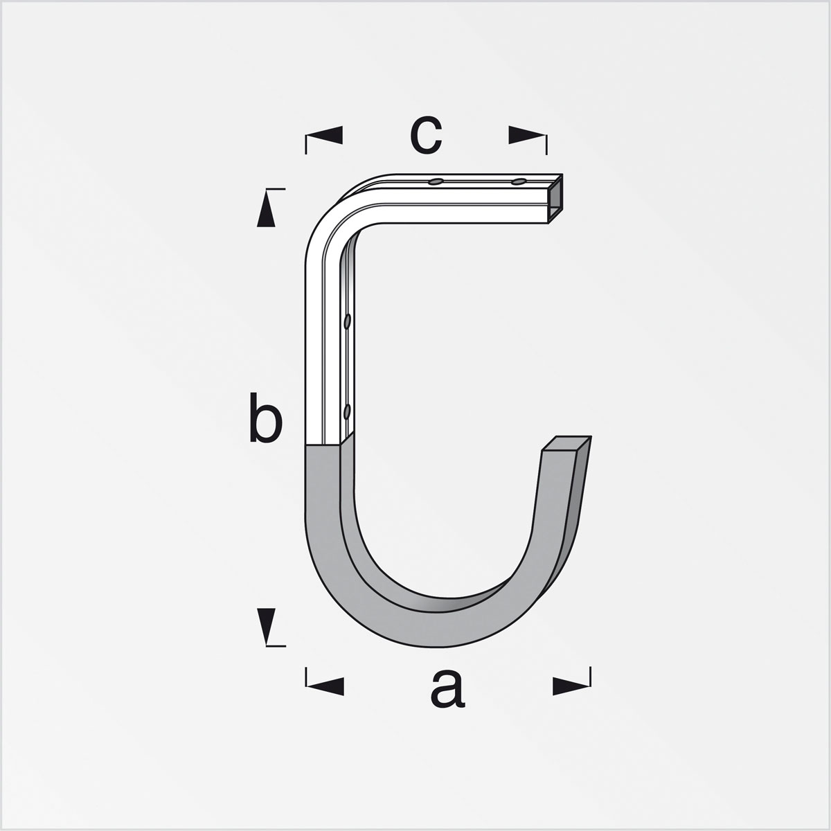 MyTool Wand- und Deckenhaken Typ 8 100 x 165 mm gummiert rot Bild 2