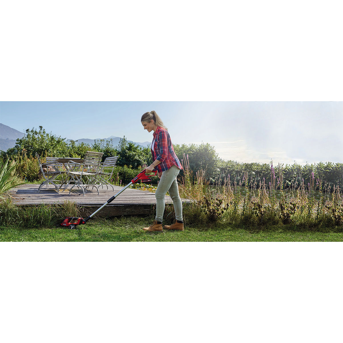 Einhell Akku Gras u.Strauchschere GE-CG 18/100 Li T-Solo Bild 8