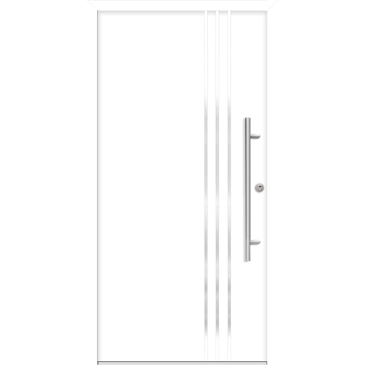 SplenDoor  Premium-Haustür Passivedoor Kalmar RC2 energiesparend einbruchsicher weiss 110 x 210 cm rechts