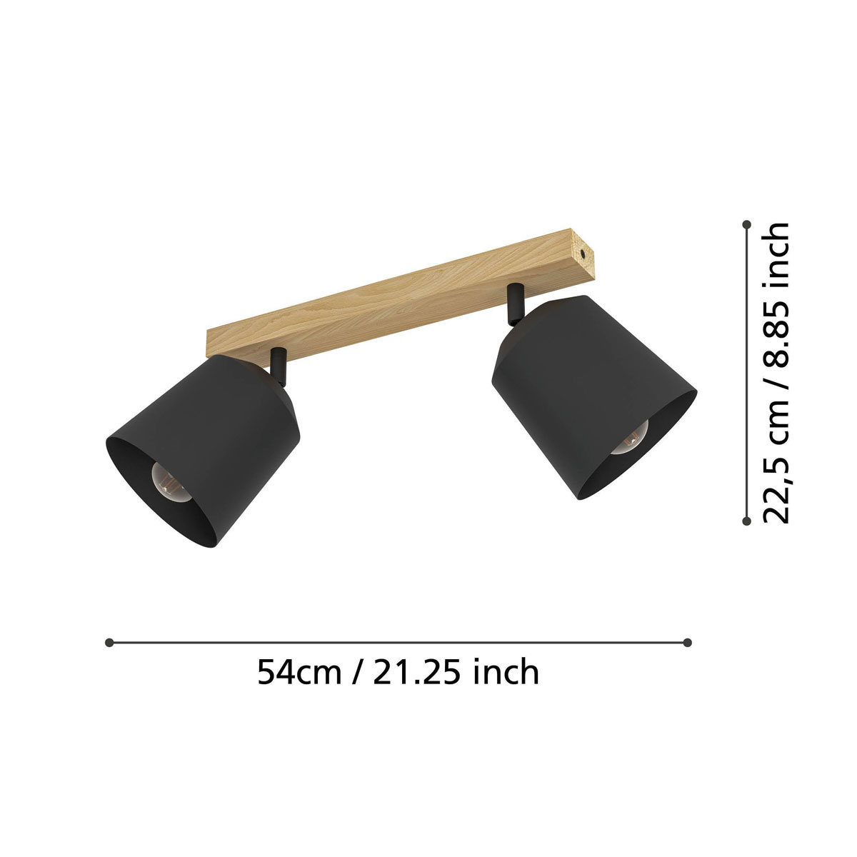 Eglo  LED Deckenleuchte Cotorro 2-flammig schwarz Bild 3