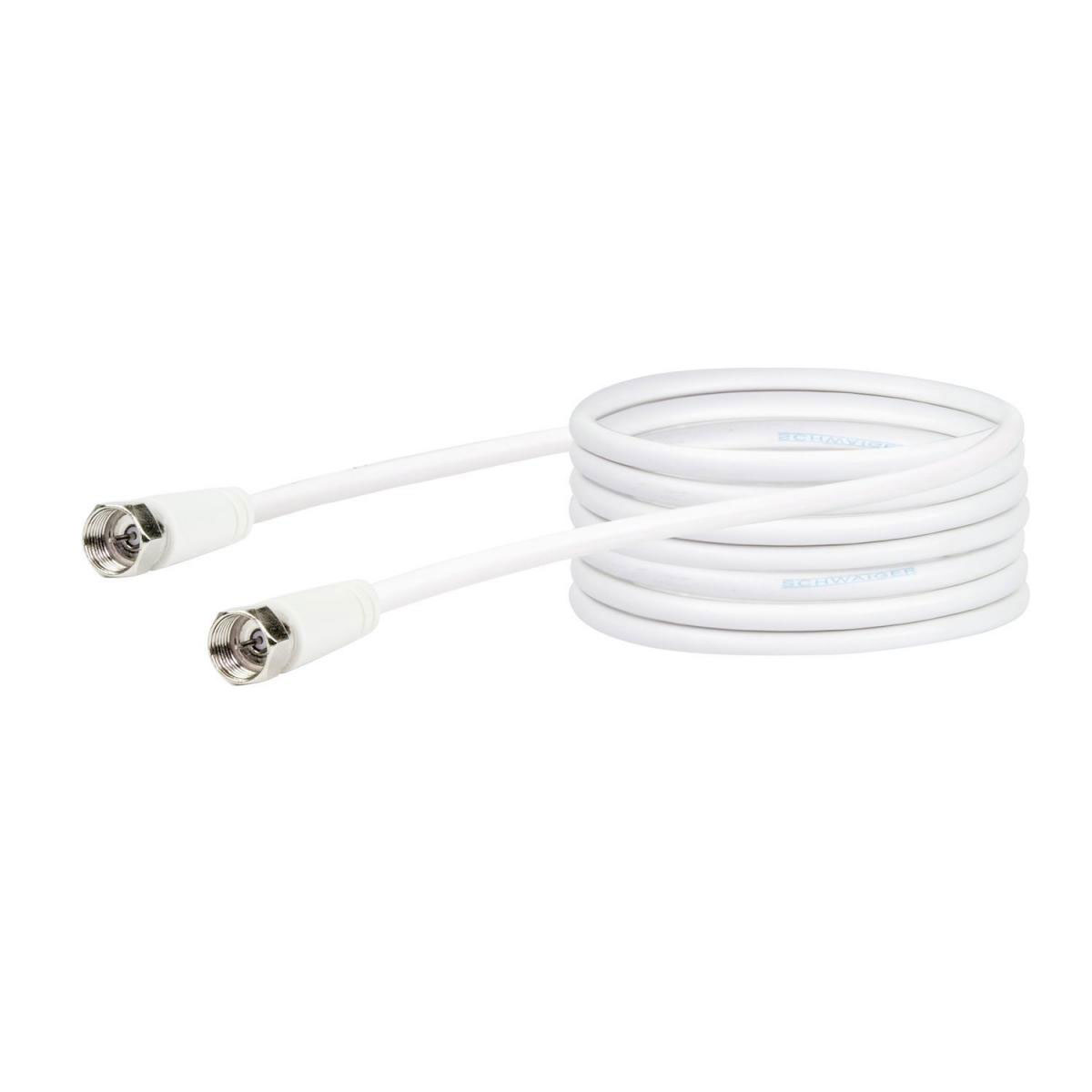 Schwaiger SAT-Antennenkabel F-Stecker 75 dB weiß 500 cm