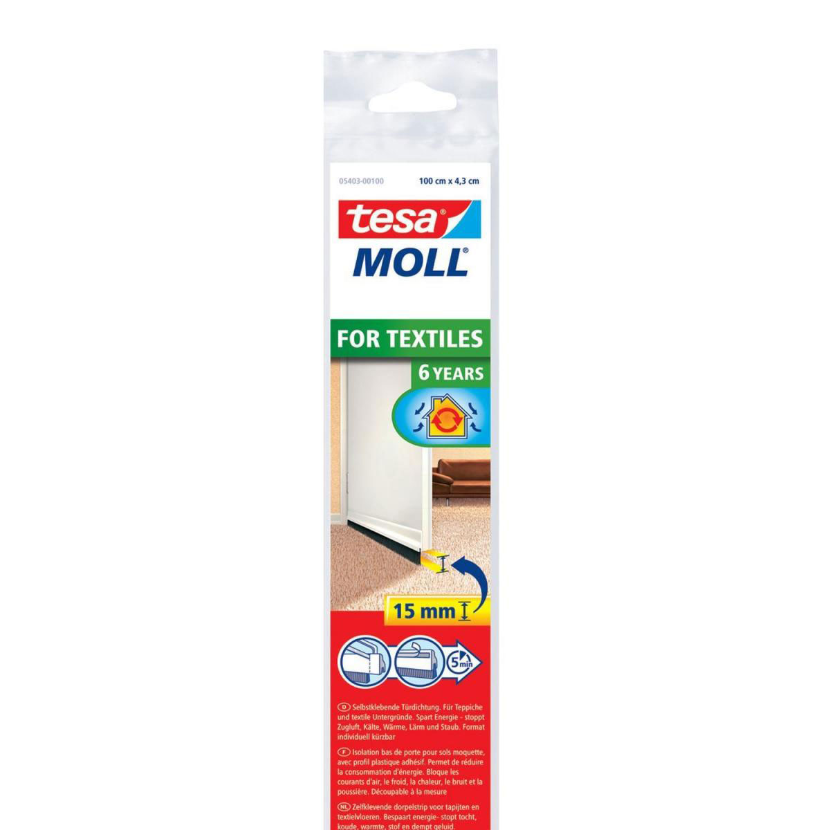 Tesa moll-Türschienen weiß 1 m Bild 1
