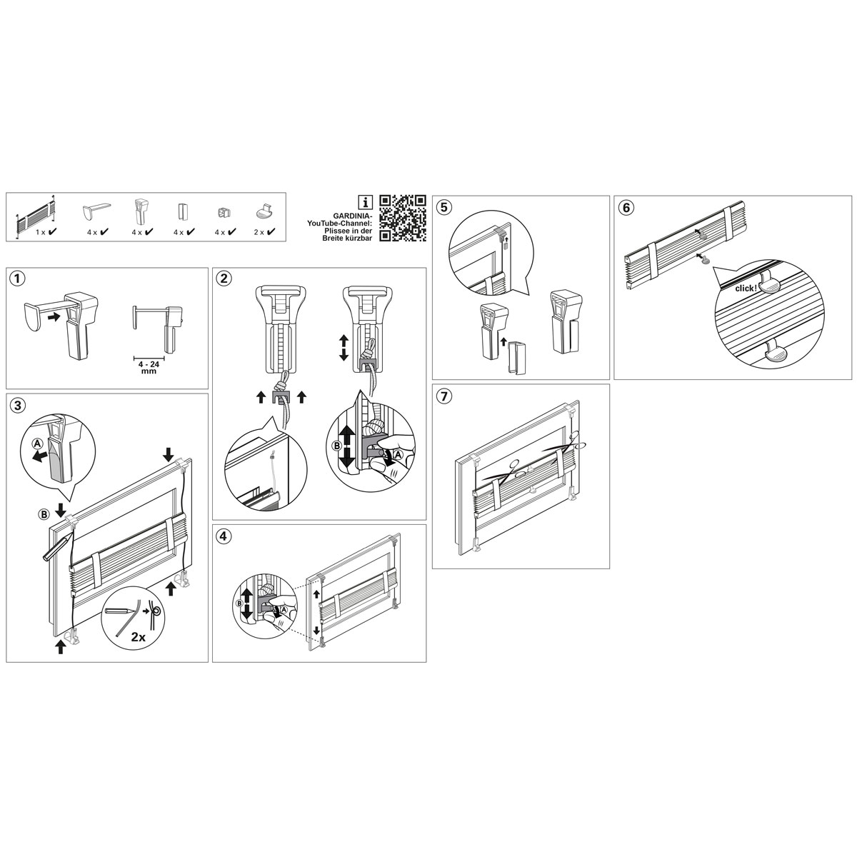 Gardinia Plissee Easyfix Greta mintgrün 70 x 130 cm Bild 8
