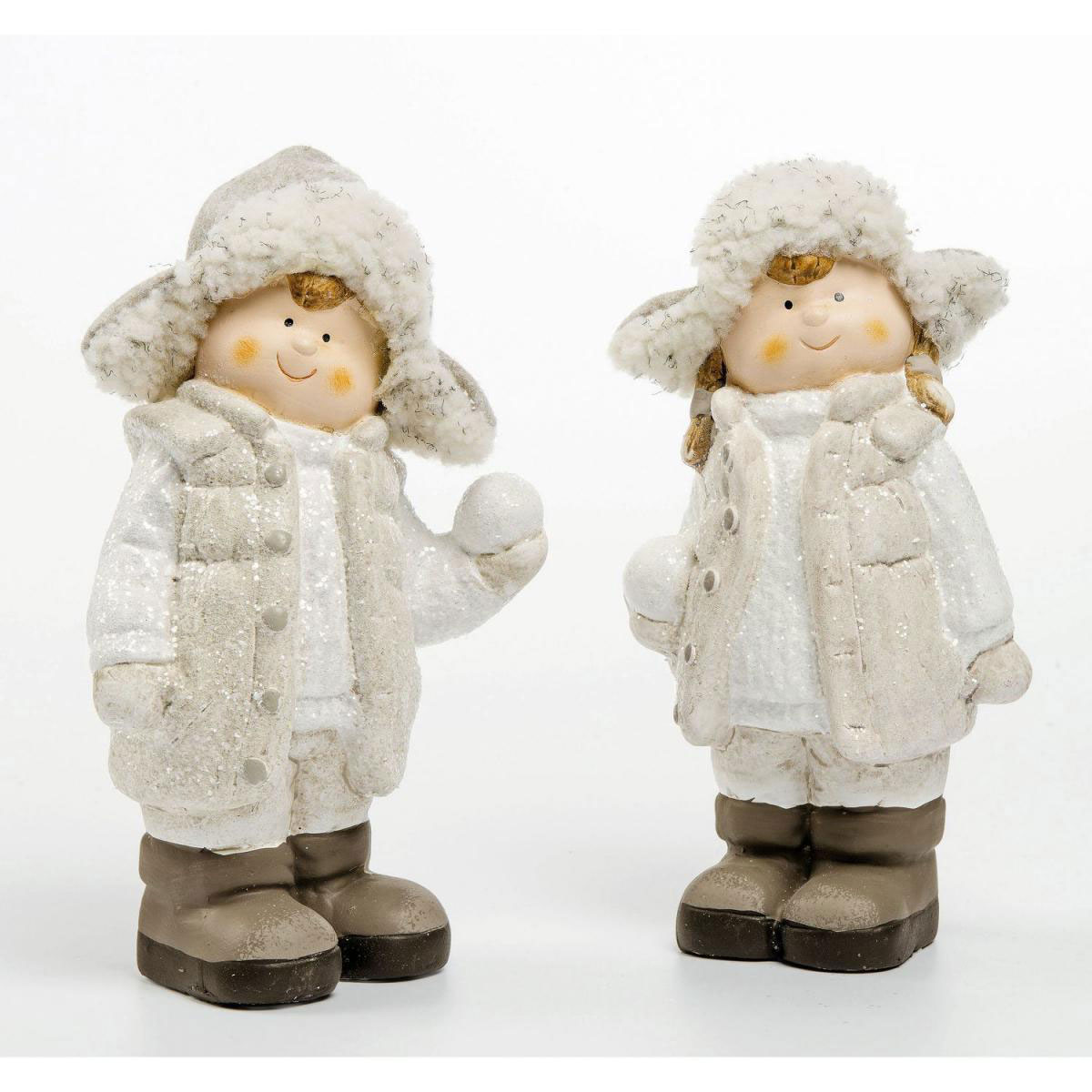 Ambientis Terrakotta-Kind mit Mütze 18 cm verschiedene Ausführungen Bild 1