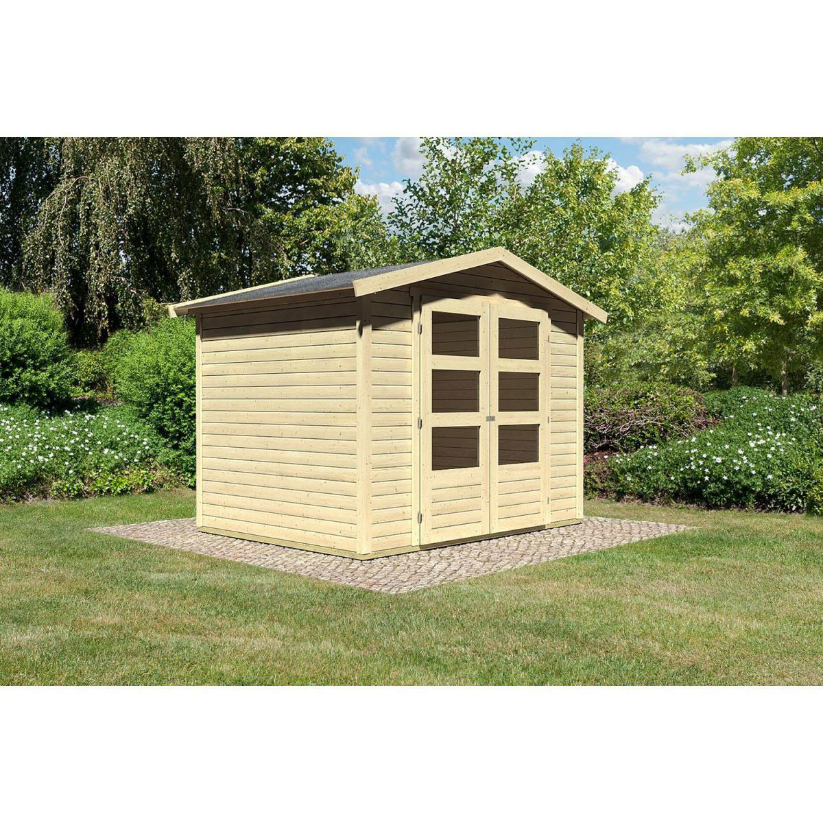 Karibu Gartenhaus Amberg 3 naturbelassen Bild 1