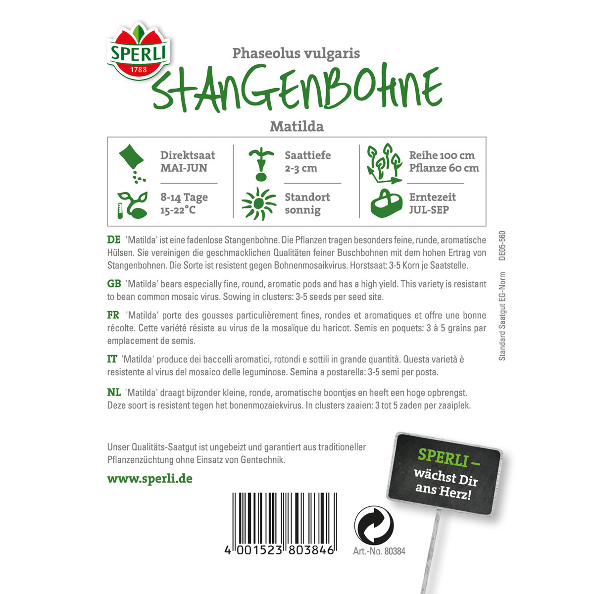 Sperli Stangenbohnen Matilda Bild 2
