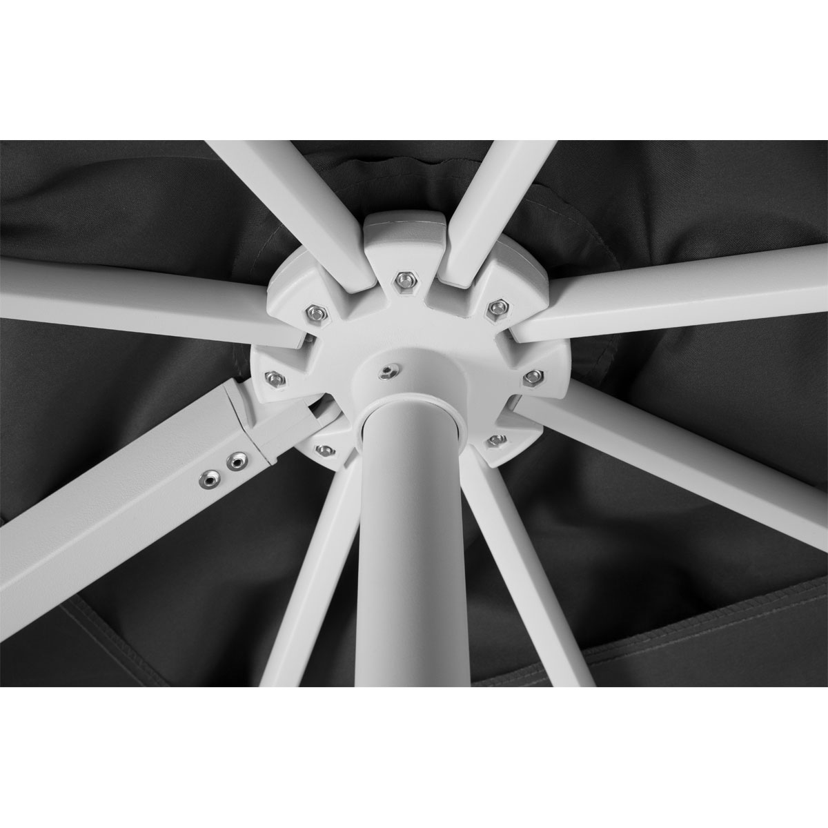 Schneider Schirme Ampelschirm Rhodos Twist Bianco 300 x 300 anthrazit Bild 6