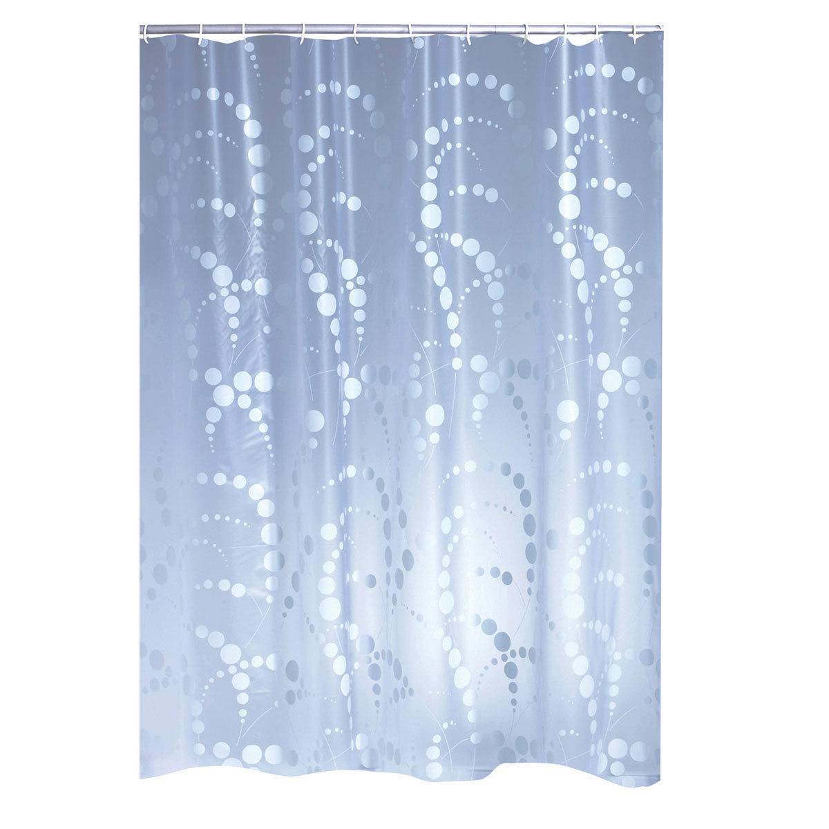Valblue  Duschvorhang Dots Folie 180 x 200 cm weiß
