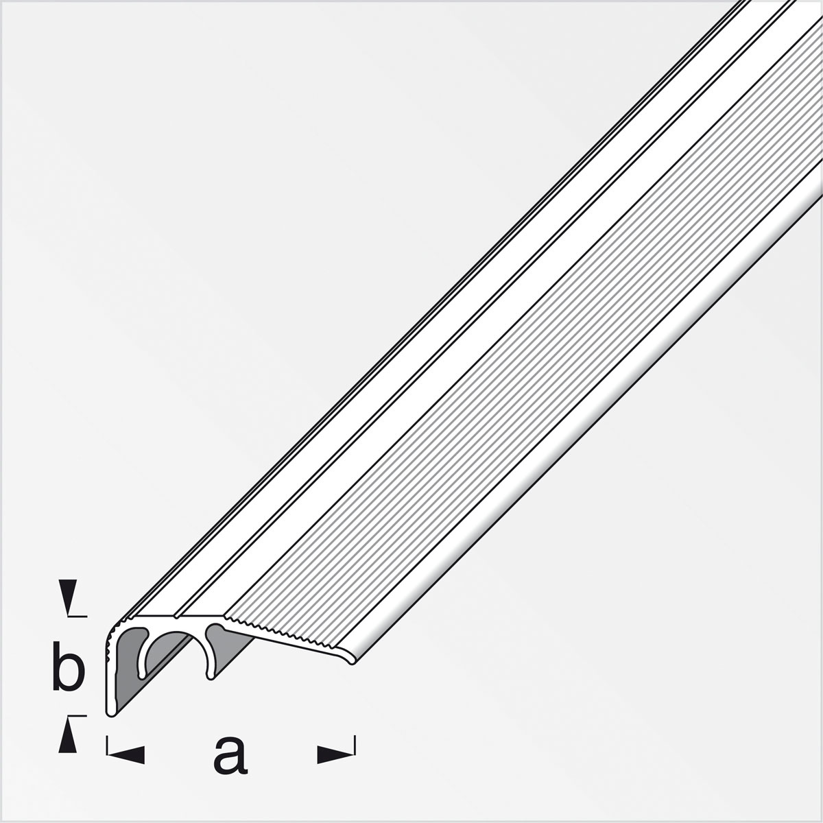 Alfer Abschluss-Profil Clipstech 32 x 12,5 mm 1m silber Bild 2