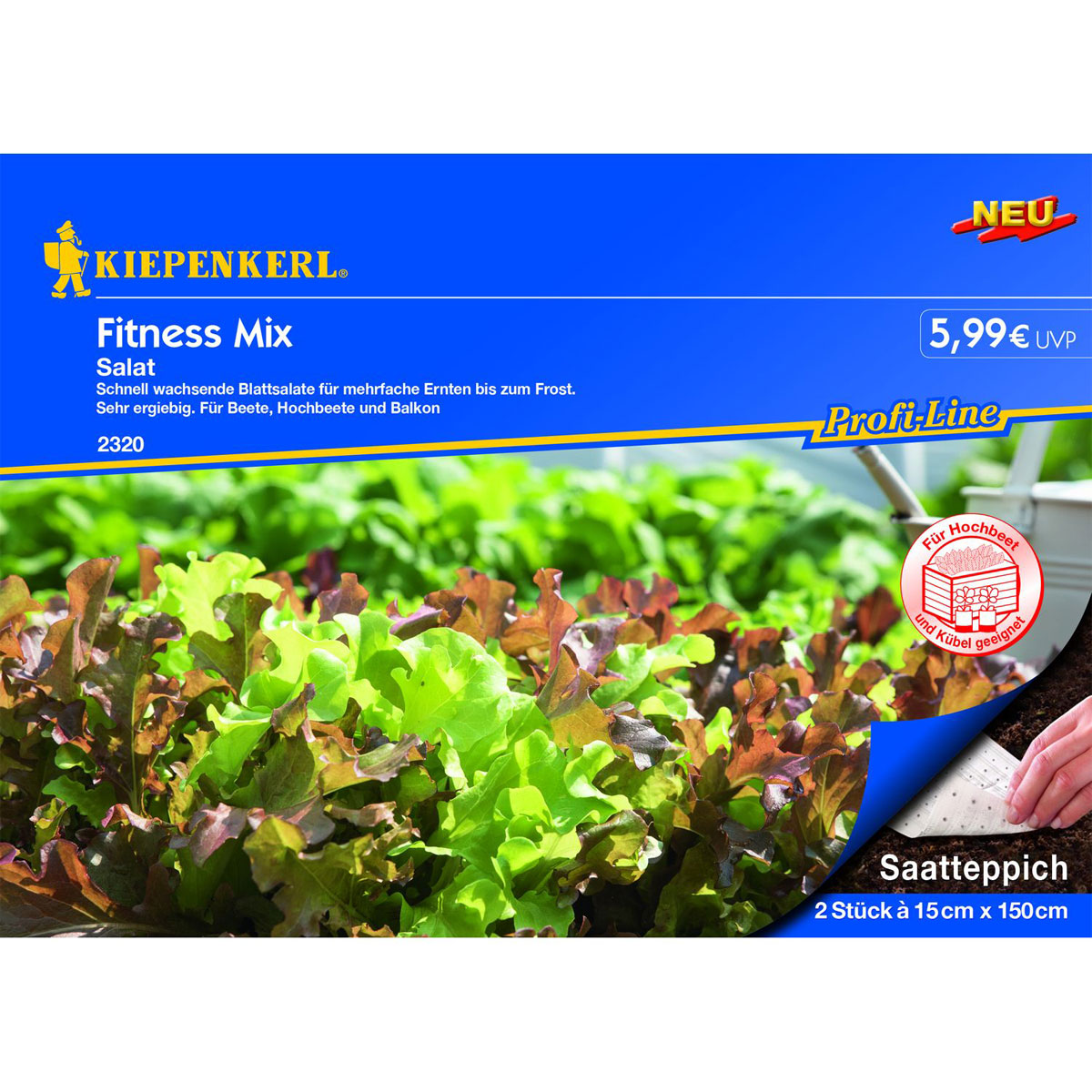 Salat „Fitness Mix“, Saatteppich