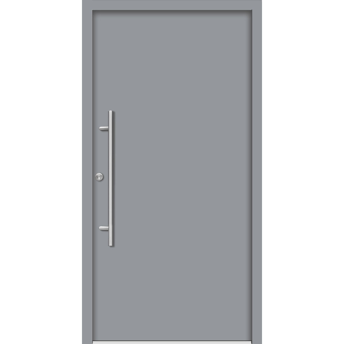 SplenDoor  Premium-Haustür Passivedoor Ribe energiesparend grau 100 x 210 cm links
