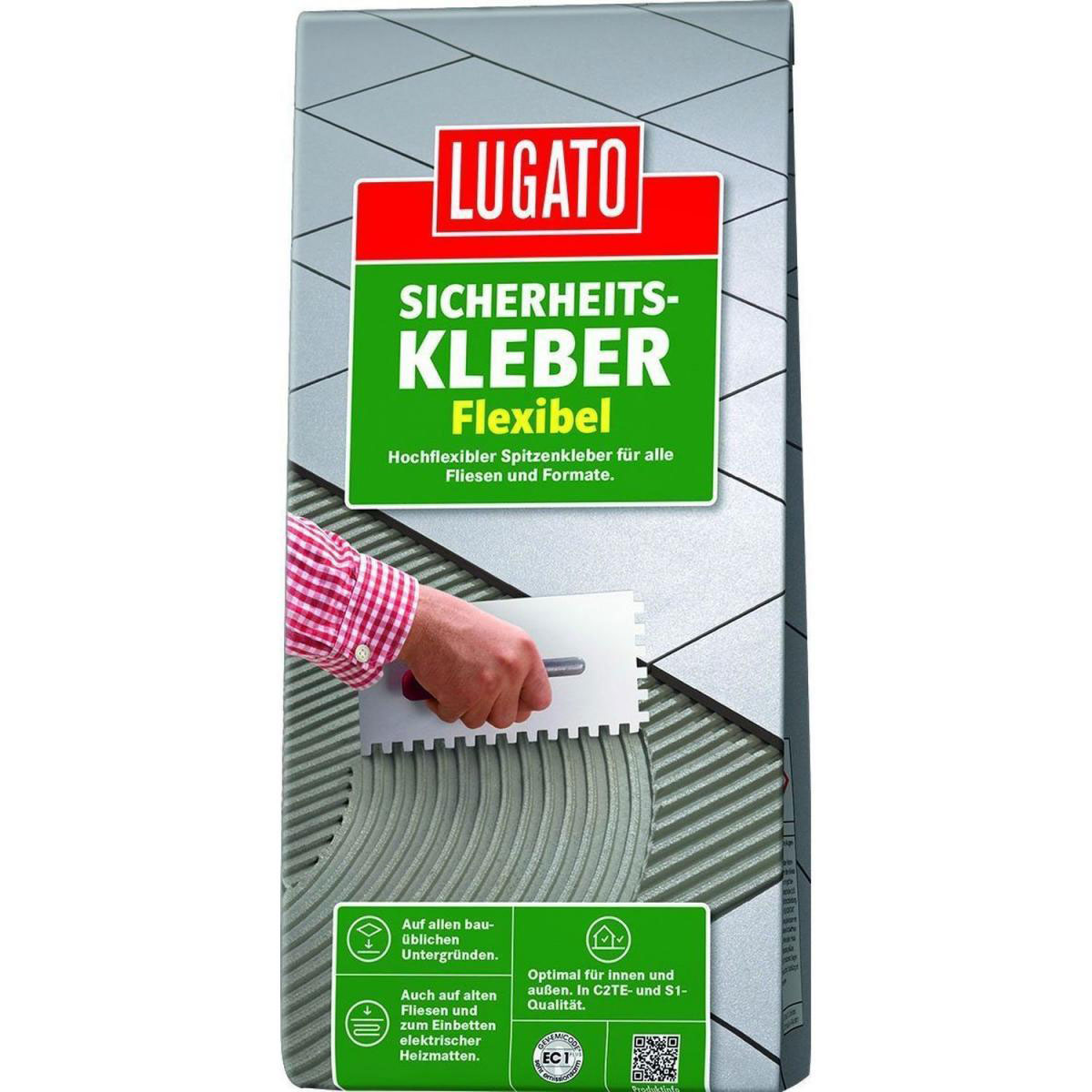 Lugato Fliesenkleber Sicherheitskleber Flexibel 5kg Bild 1