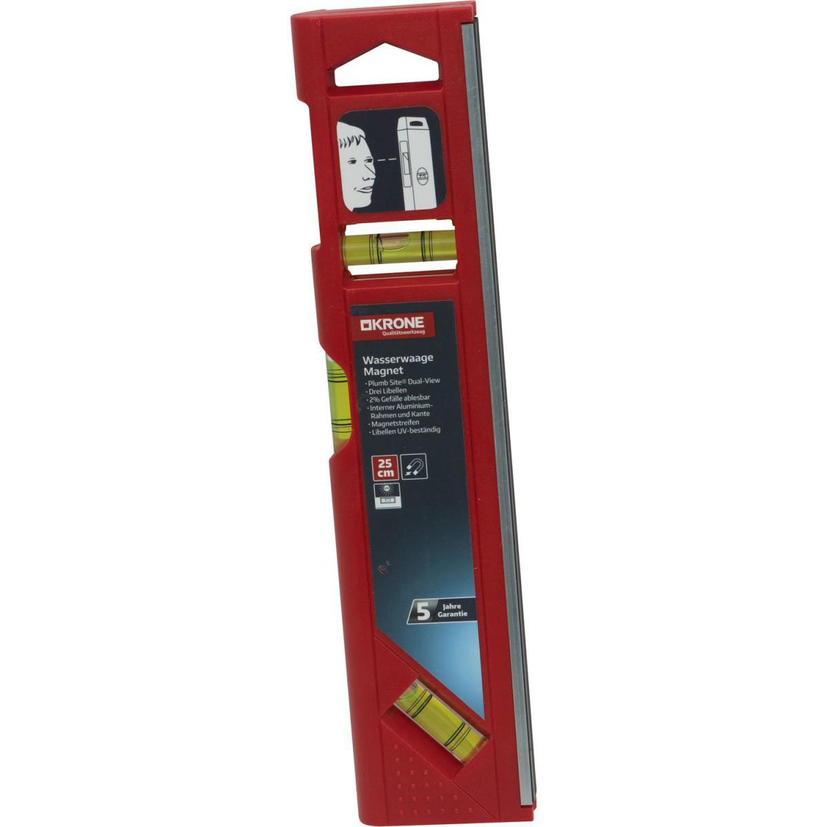 Krone Wasserwaage Magnet 25 cm