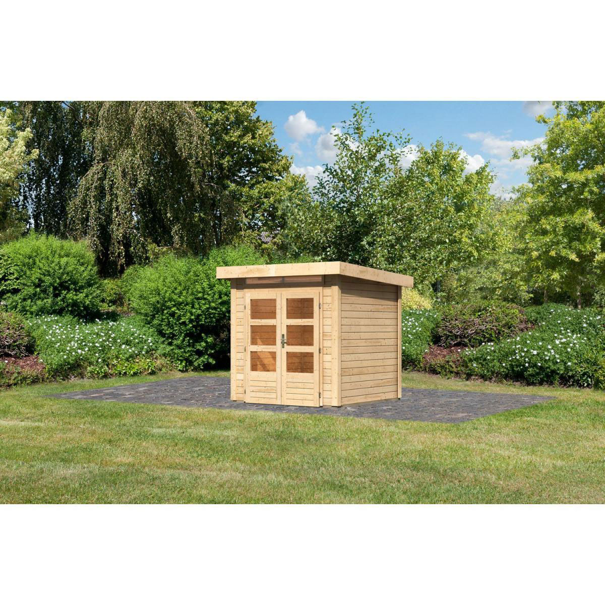 Karibu Gartenhaus Kandem 1 naturbelassen Bild 1