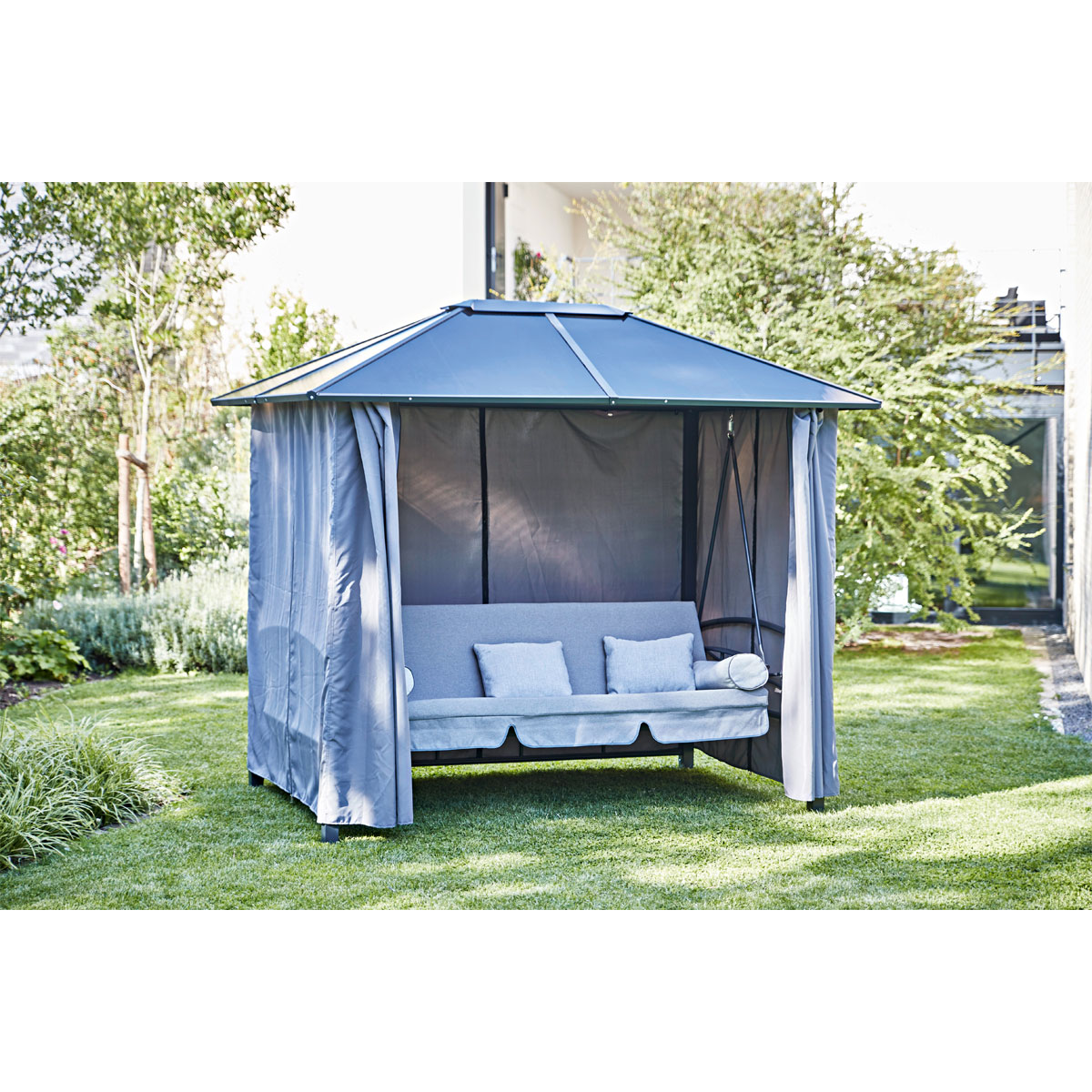 Haveson Hollywoodschaukel Teneriffa anthrazit/grau 258 x 245 x 176 cm