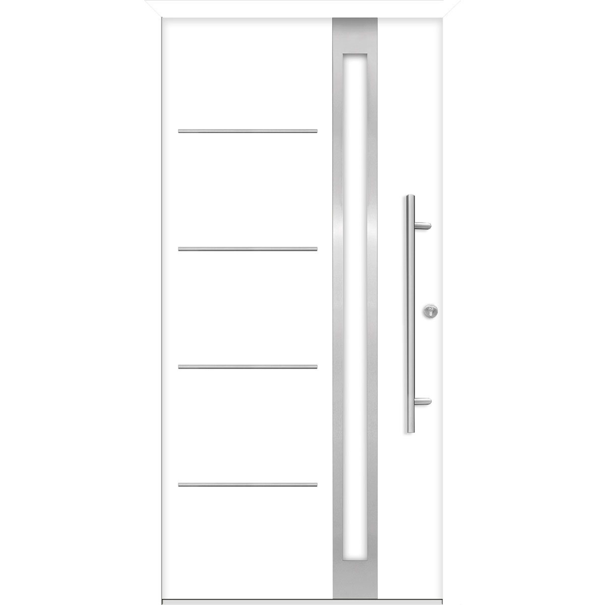 SplenDoor Premium-Haustür Passivedoor Umea energiesparend weiss 110 x 210 cm rechts