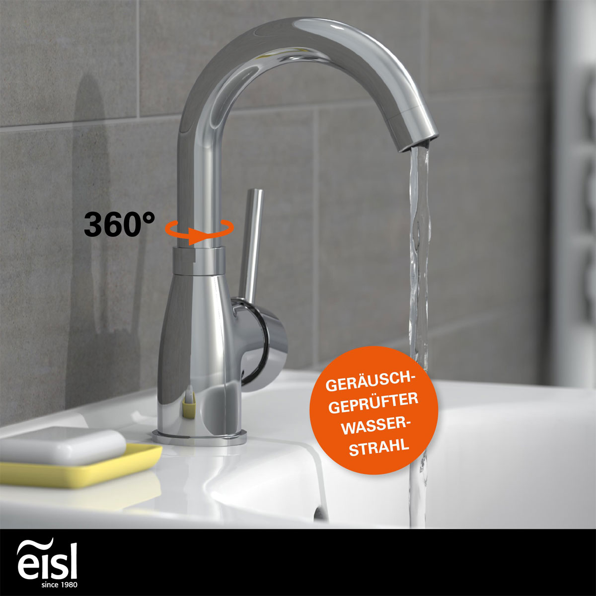 Eisl  Waschtischarmatur „Futura“ Niederdruck chrom Cold-Start-Funktion Bild 7