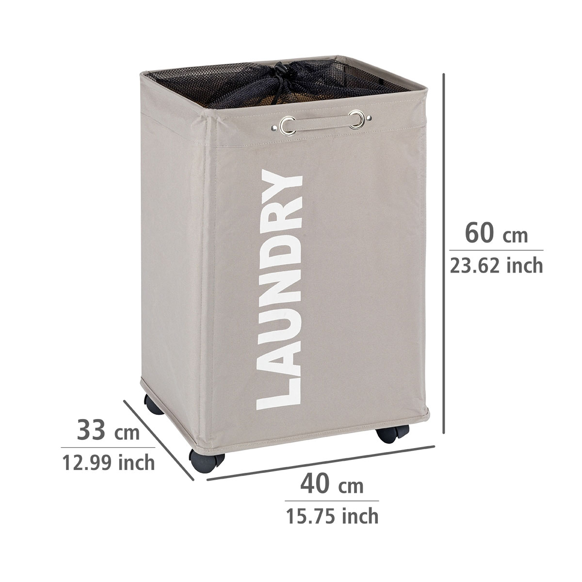Wenko  Wäschesammler Quadro Taupe Wäschekorb 79 l Bild 3