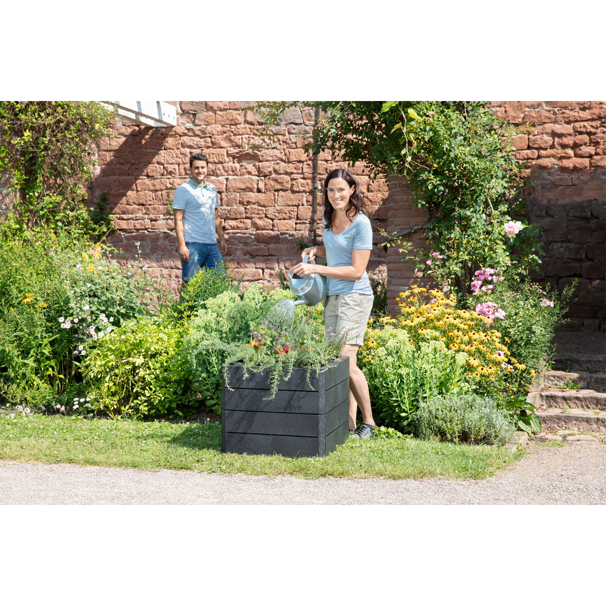 Garantia Hochbeet ERGO QUADRO S 50 Stone inkl FLORA Bild 5