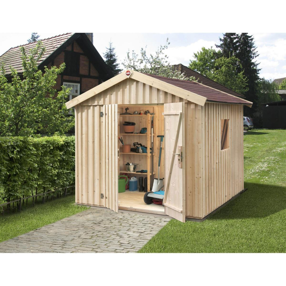 Weka Schwedenhaus 3 natur b240xt246 cm Weka Schwedenhaus 3 natur b240xt246 cm