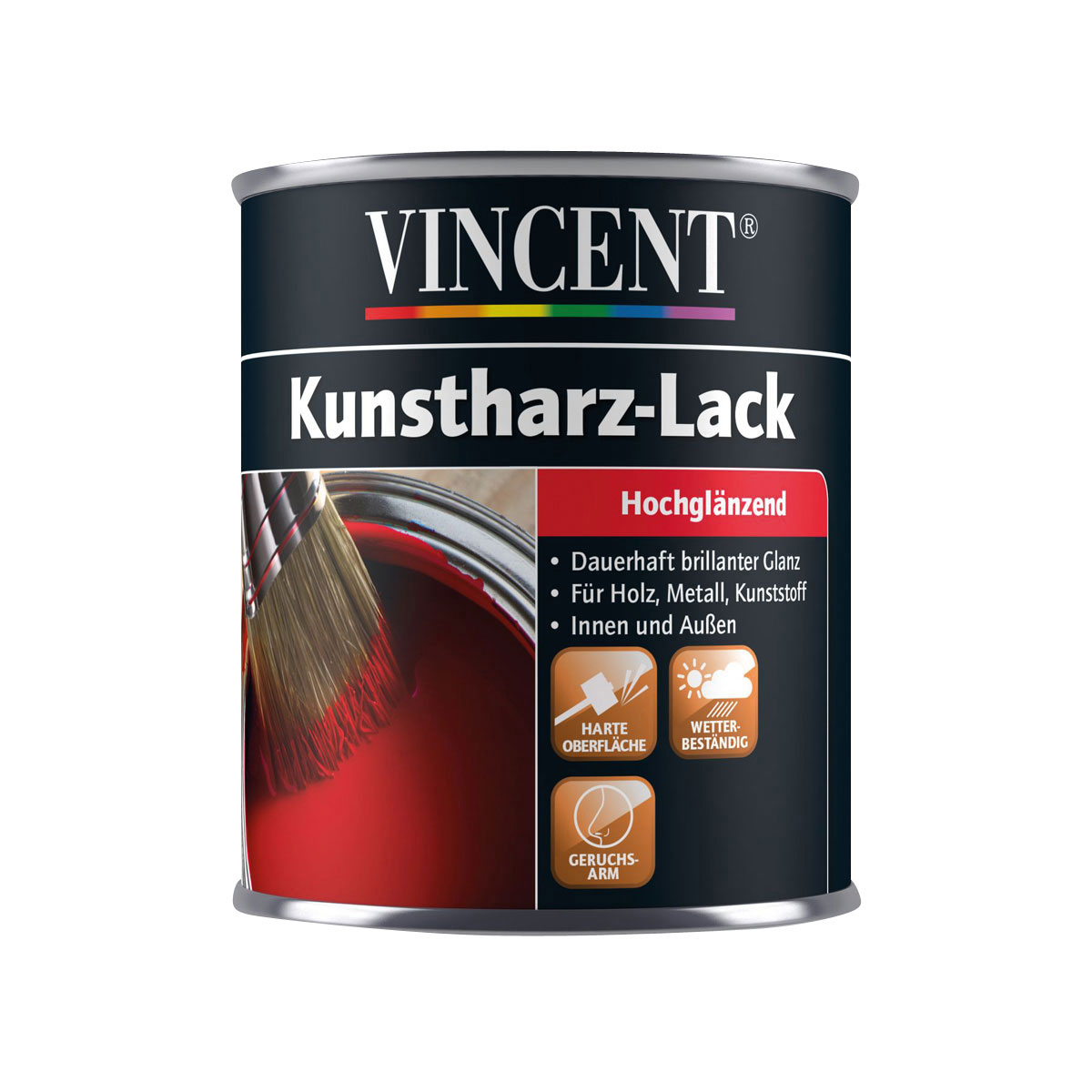 Vincent Kunstharzlack anthrazit hochglänzend 750 ml