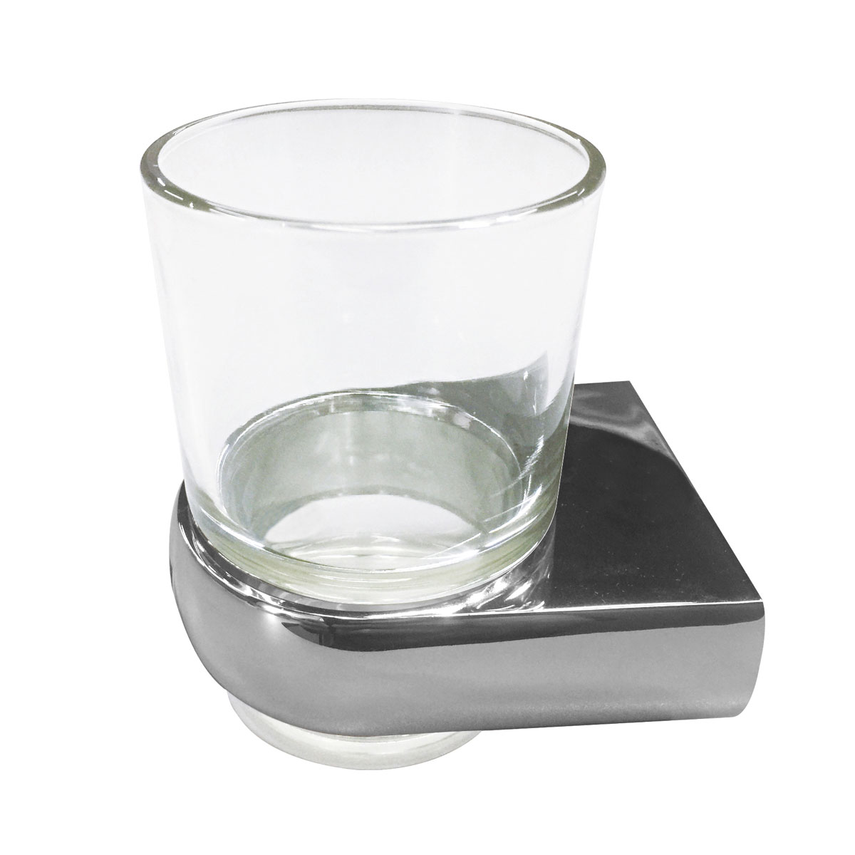 Basic Glashalter einfach chrom