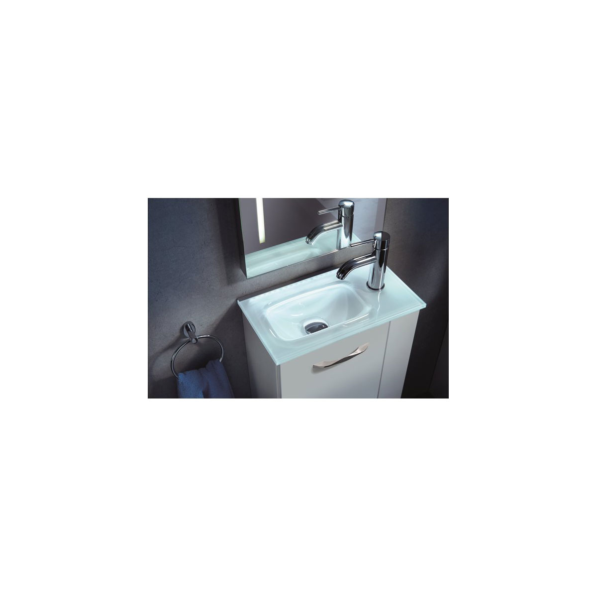 Fackelmann Waschbeckenbeleuchtung BackLight 45 x 1,5 x 1,5 cm grau inkl Bewegungsmelder Bild 5