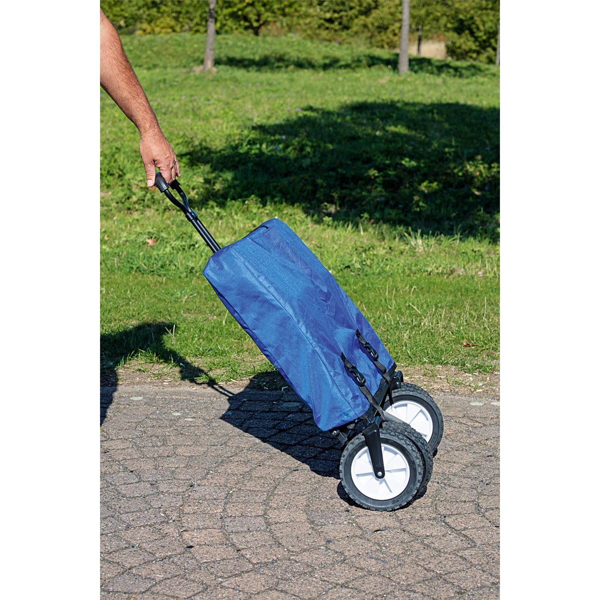 Haveson Bollerwagen faltbar 89 x 59 x 48 cm blau Bild 5