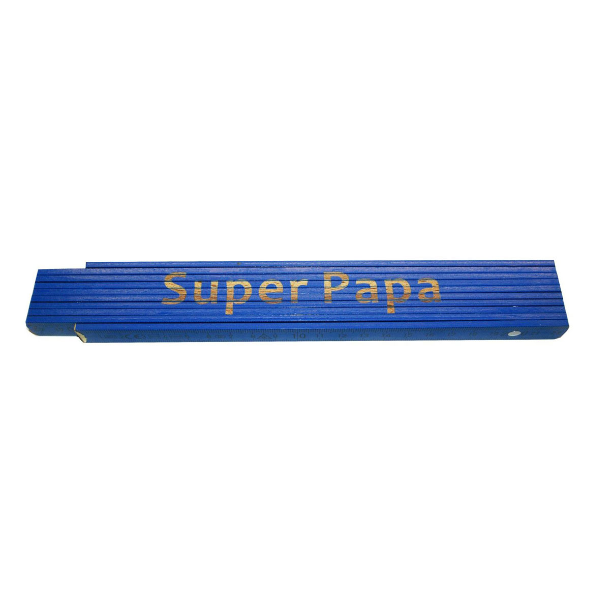Meterstab „Super Papa“, 2m, blau 