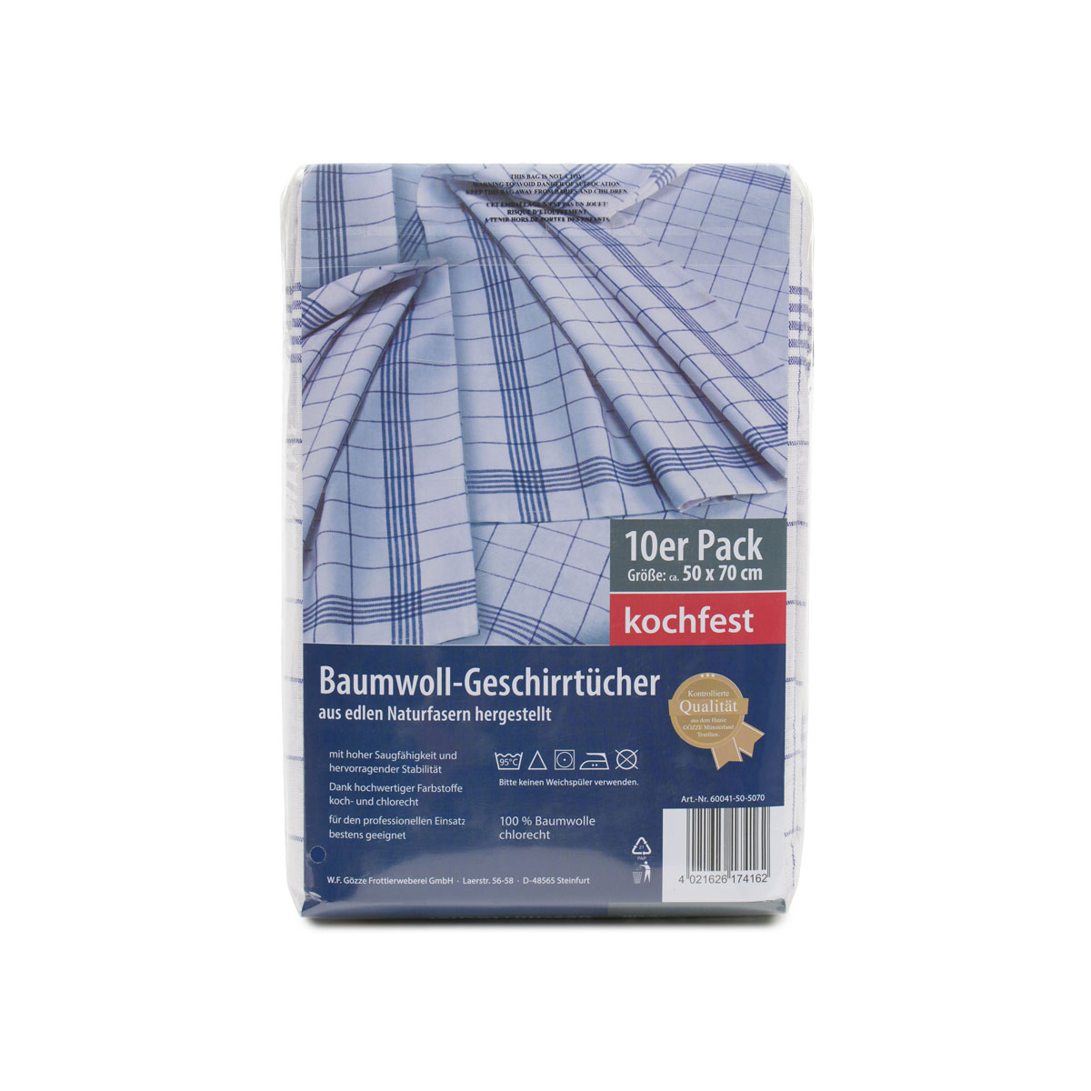 Gözze Geschirrtuch 50 x 70 cm 10er Pack blau Bild 3
