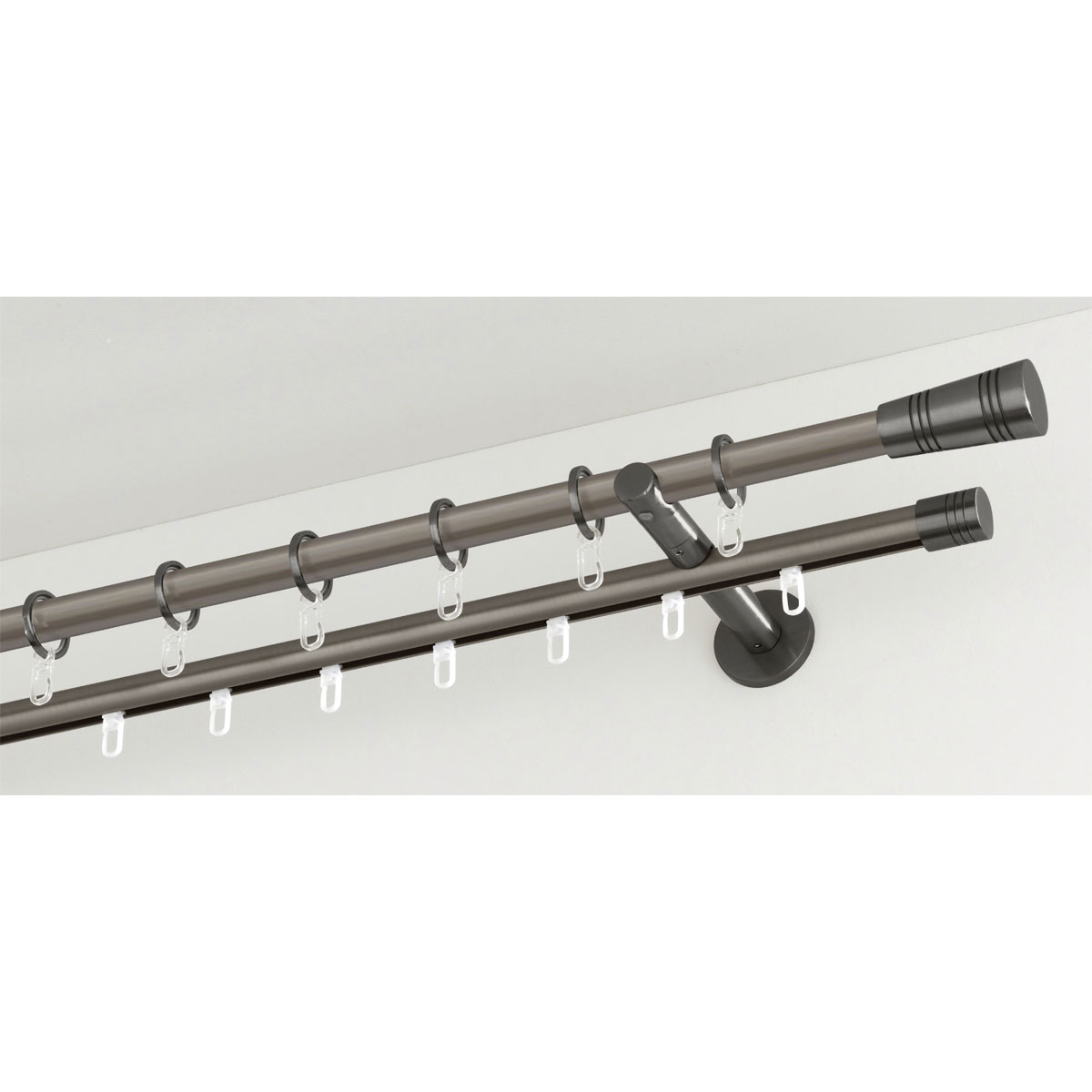 Gardinia  Gardinenstange Chicago mit Innenlauf Durchmesser 16 mm 160 cm titan Bild 3