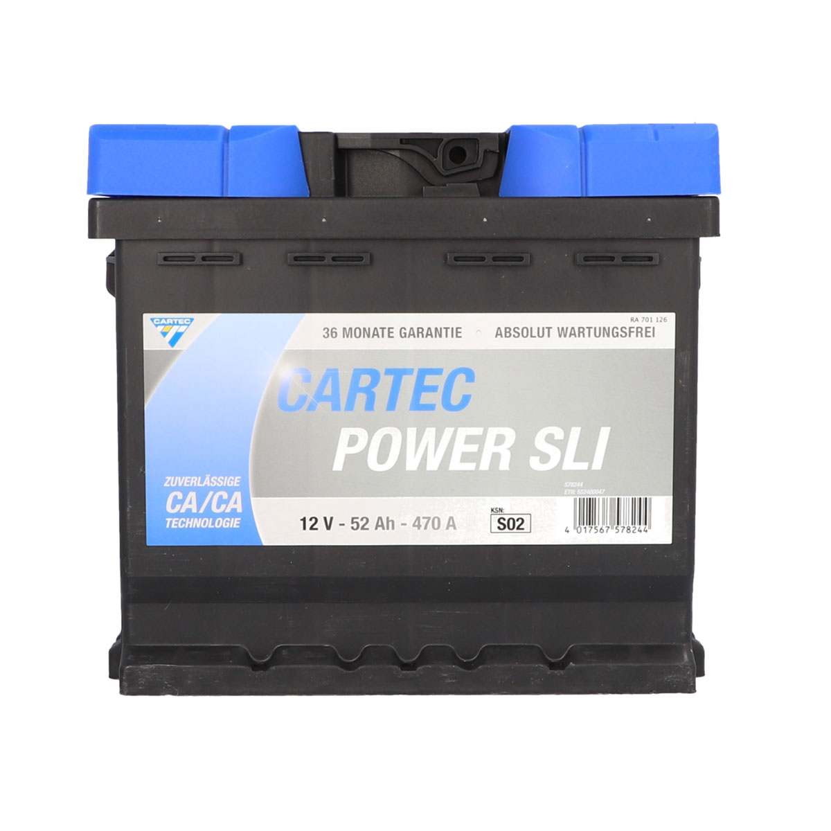 Starterbatterie POWER SLI 52 AH / 470 A