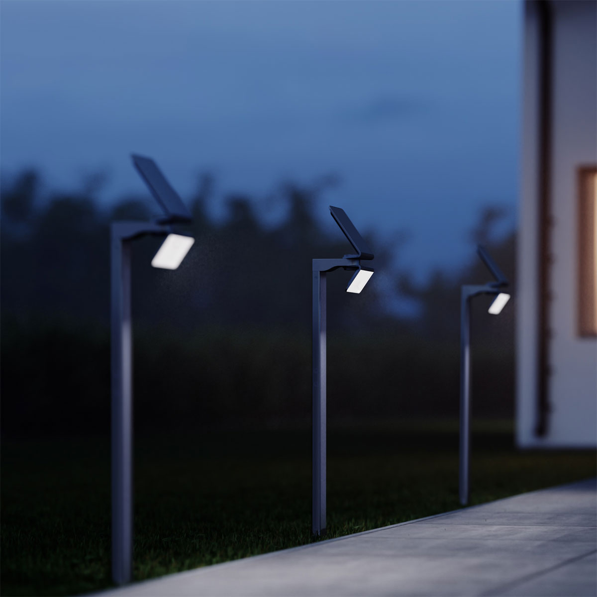 Steinel Solar Wegeleuchte XSolar GL-S mit Bewegungsmelder silber Bild 4
