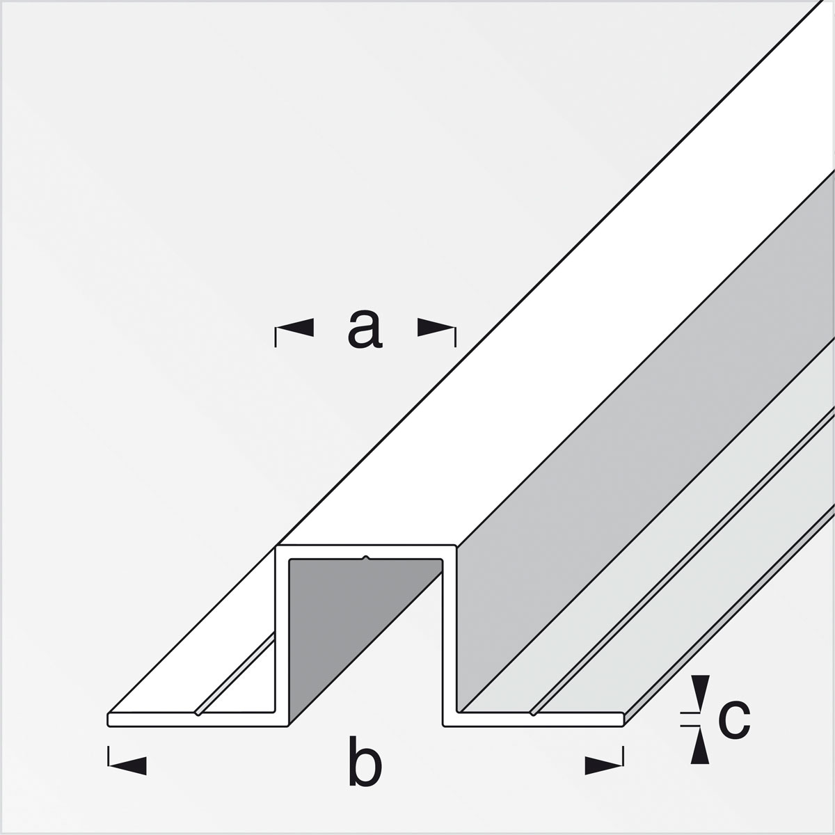 MyTool U-Profil mit 2 Schenkel 7,5 mm1m blank Bild 2