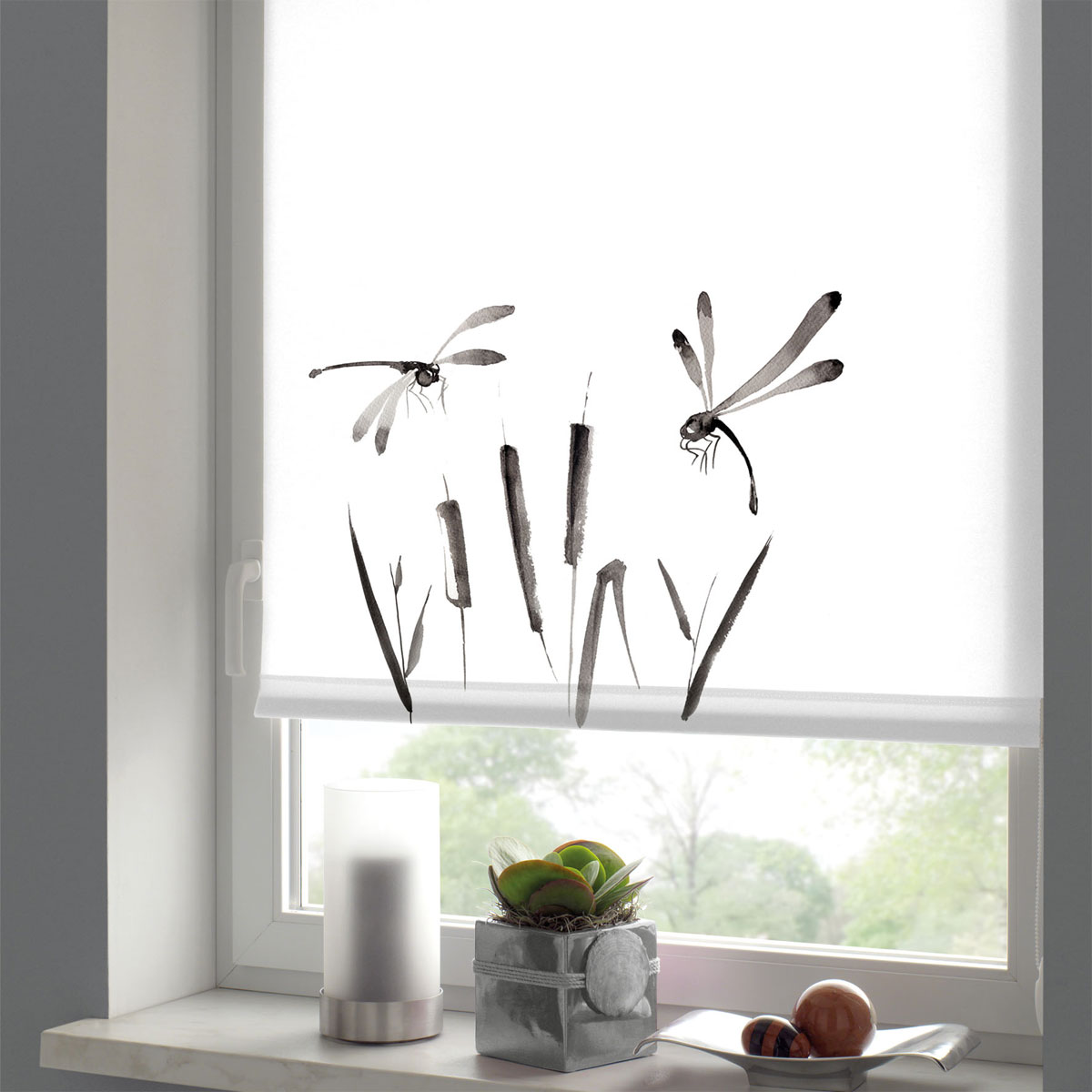 Gardinia  Easyfix Rollo Japandi Dragonfly 100x150 cm Bild 2