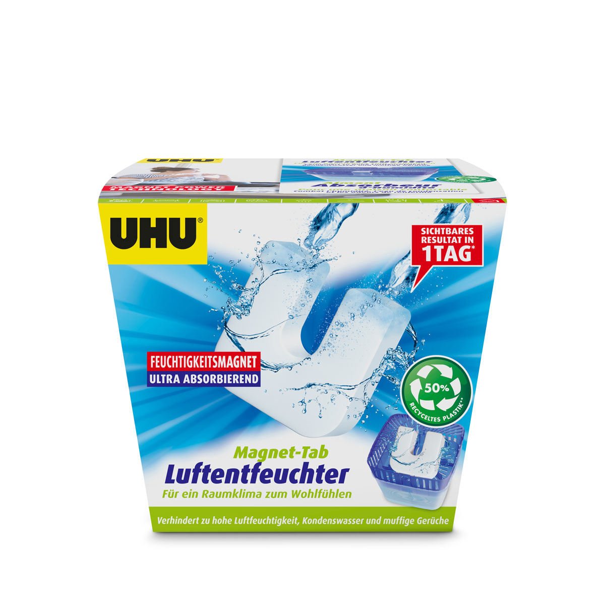UHU Luftentfeuchter Feuchtigkeitsmagnet Container 450 g