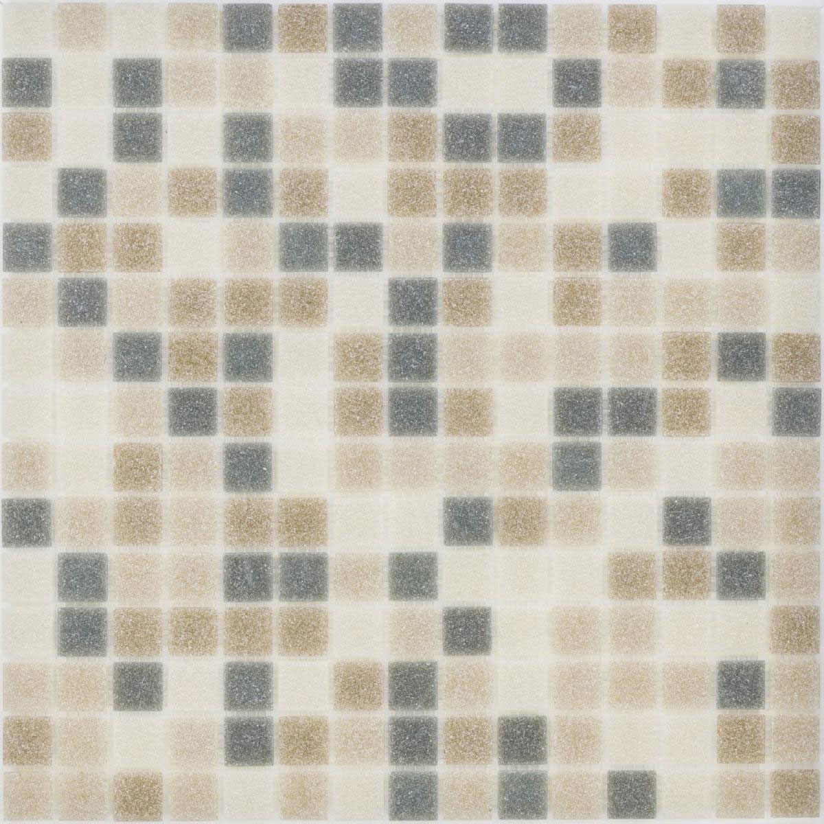Glasmosaik Grey Brown Beige Mix 32,7 x 32,7 x 0,4 mm