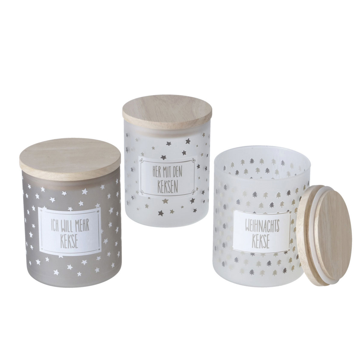 Vorratsglas Risor sortiert 750 ml Höhe 13 cm Durchmesser 10 cm Glas lackiert Bild 1