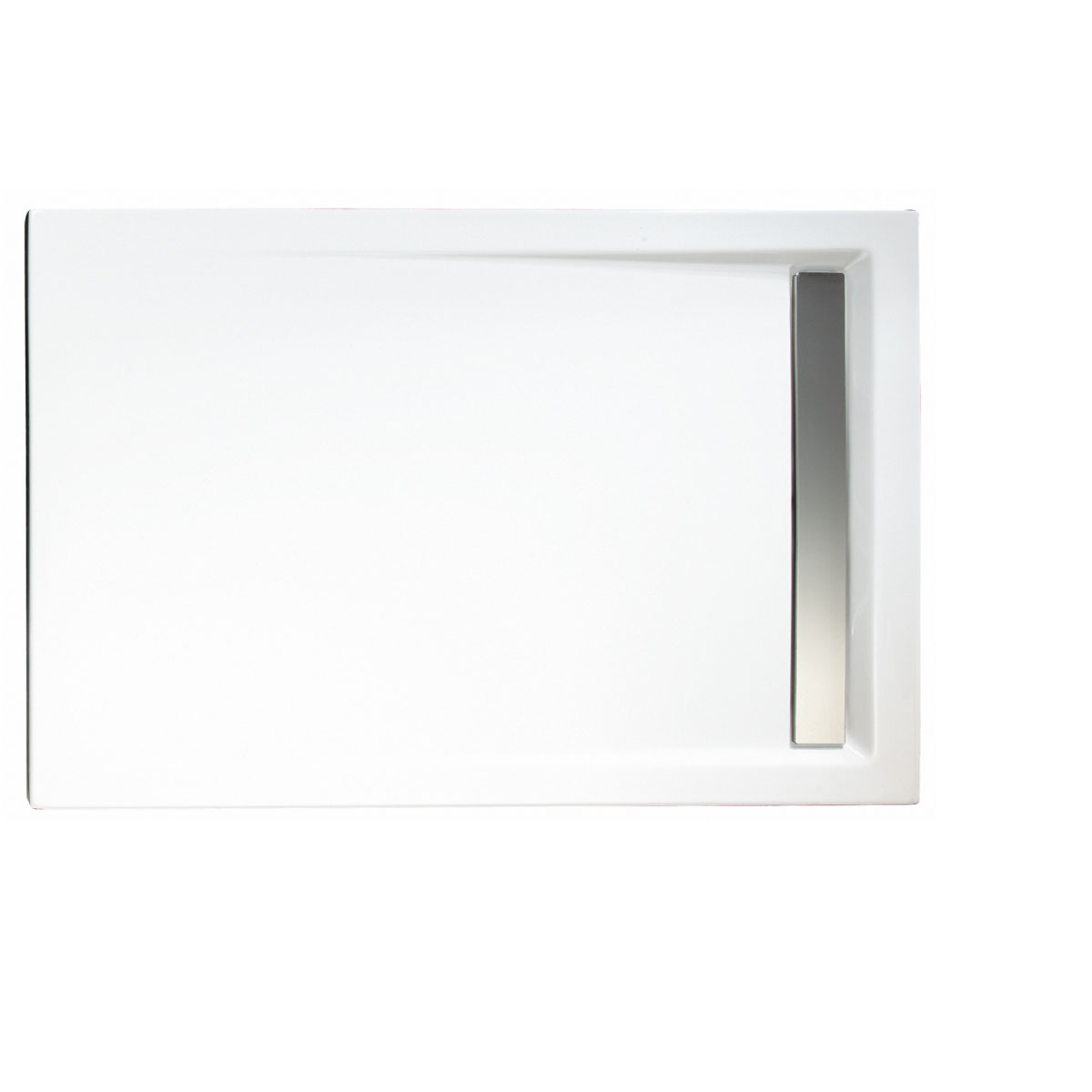 Schulte Duschwanne Rechteck extra flach Rinne 900 x 1000 mm chromoptik Bild 1