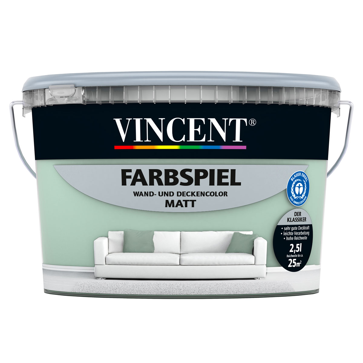 Vincent Farbspiel Agave matt 2,5 L