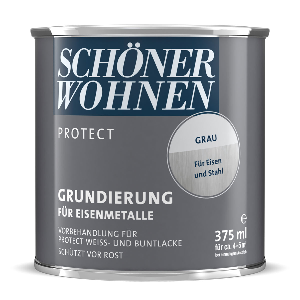 Schöner Wohnen Farbe Grundierung Protect für Eisenmetalle grau 375 ml