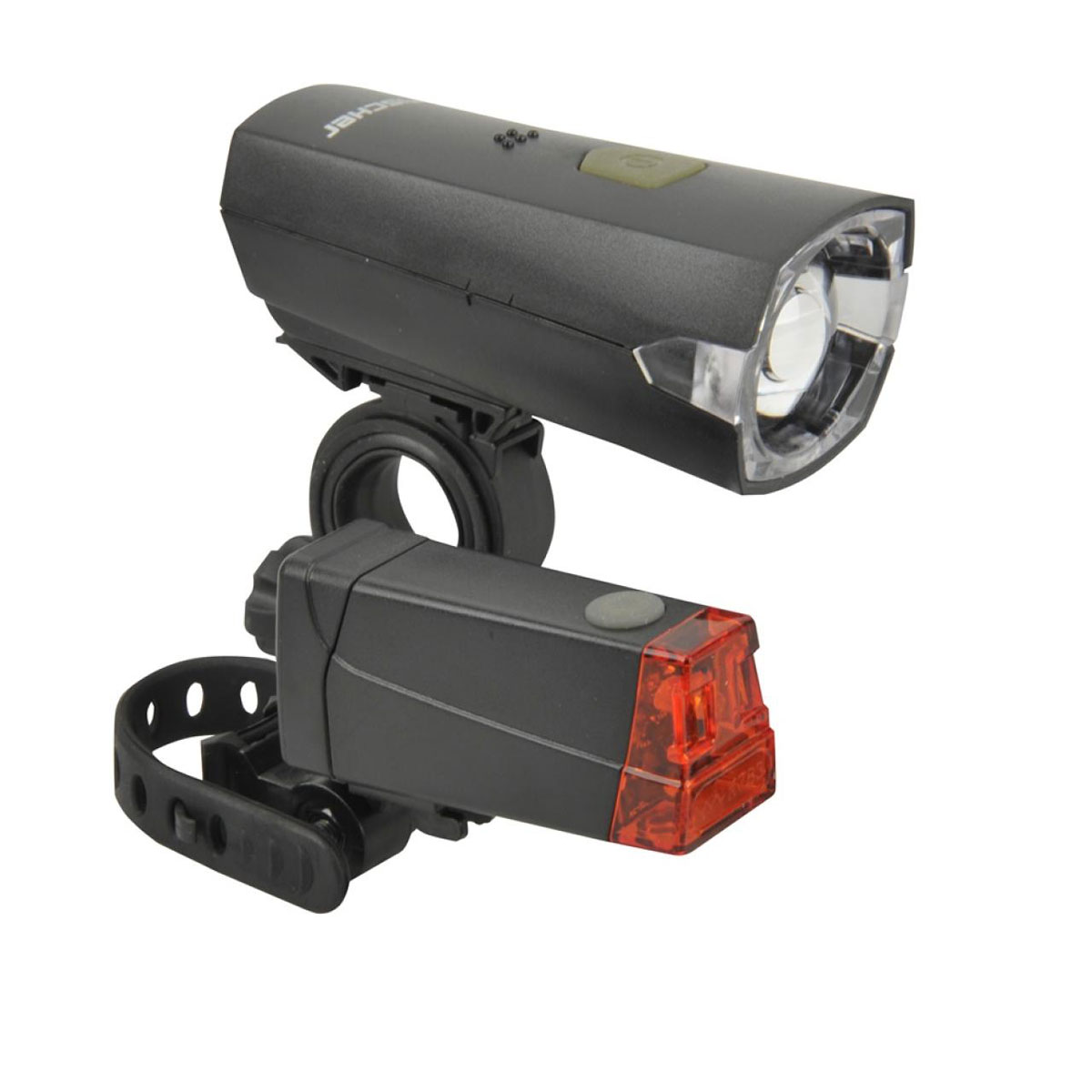 Fischer Bikes LED-Beleuchtungs-Set schwarz 2-teilig Fischer Bikes LED-Beleuchtungs-Set schwarz 2-teilig