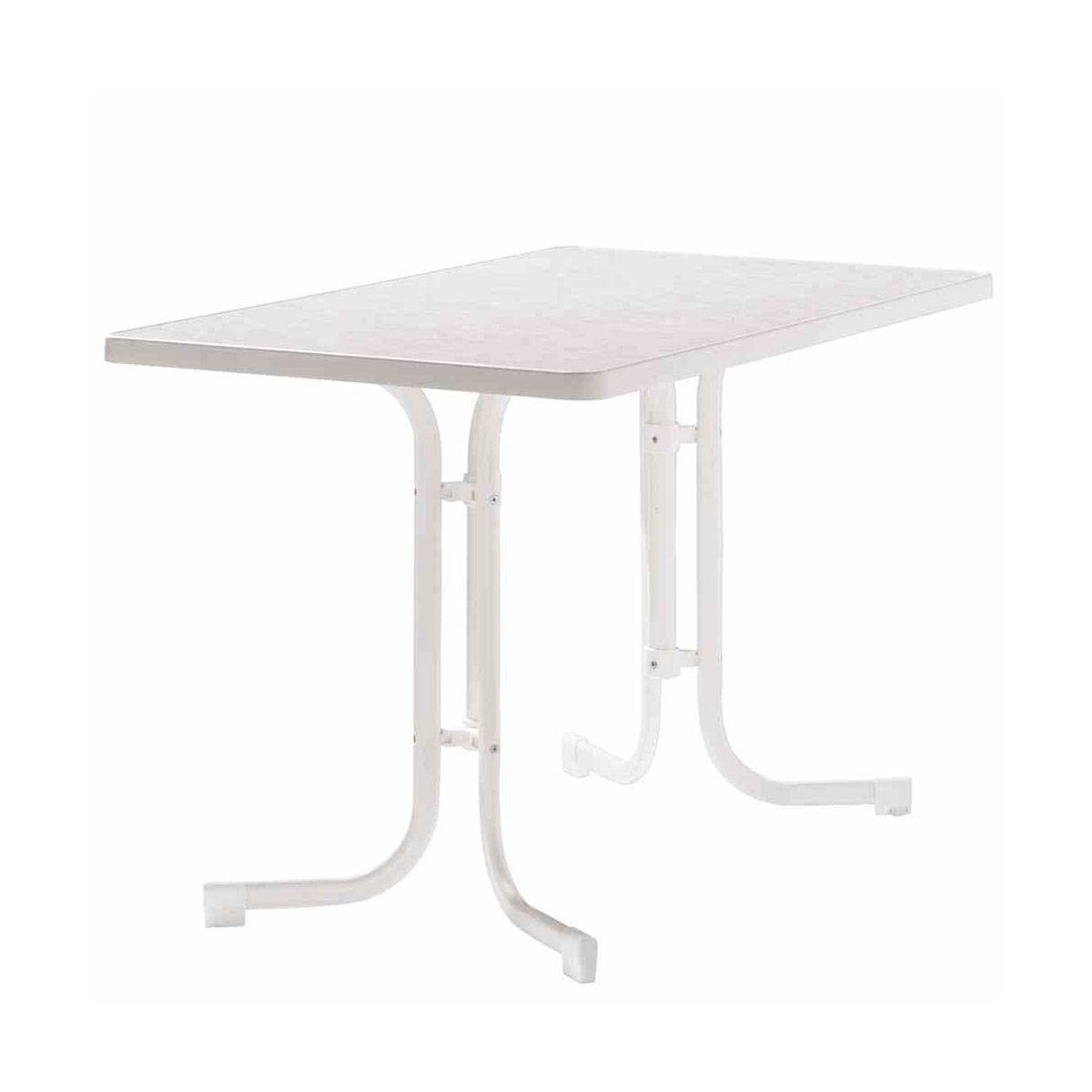 SIEGER Boulevardtisch 133 115 x 70 x 72 cm höhenverstellbar weiß