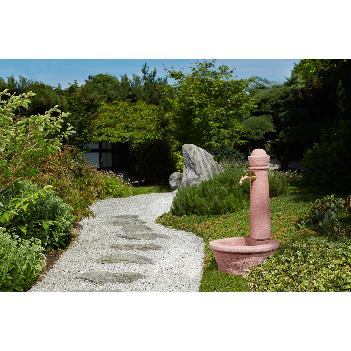 Garantia  Wasserzapfstelle Steinbrunnen Roma redstone Bild 3