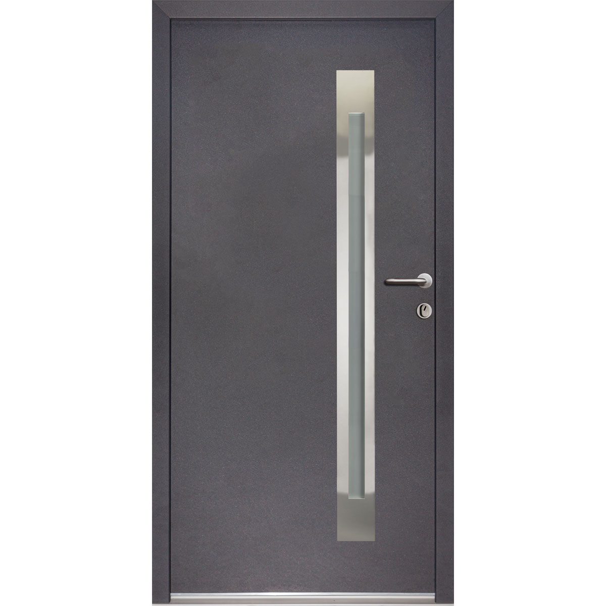 SplenDoor  Sicherheits-Nebeneingangstuer NS4 RC2 88x198 Anthrazit rechts Bild 1