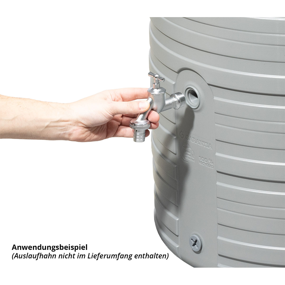 Garantia  Regentonne Nordic 2in1 300 Liter steingrau inkl. Pflanzschale Bild 7