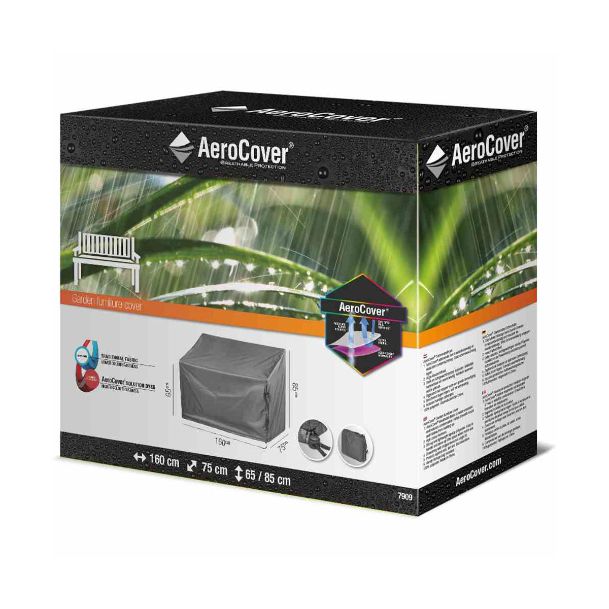 AeroCover Schutzhülle Lounge-Bänke 160 x 75 x 65/85 cm anthrazit