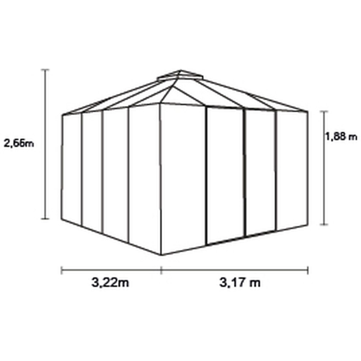 Vitavia Gewächshaus Jack Roof 10m² silber Bild 4