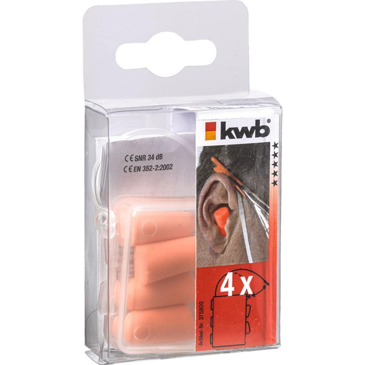 kwb  Einweg-Gehörschutzstöpsel 4 Stück Bild 2