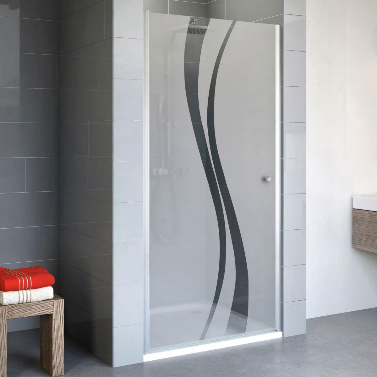 Schulte Drehtür AlexaStyle 2,0 in Nische 192 x 90 cm alu Liane Bild 1